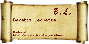 Barabit Leonetta névjegykártya